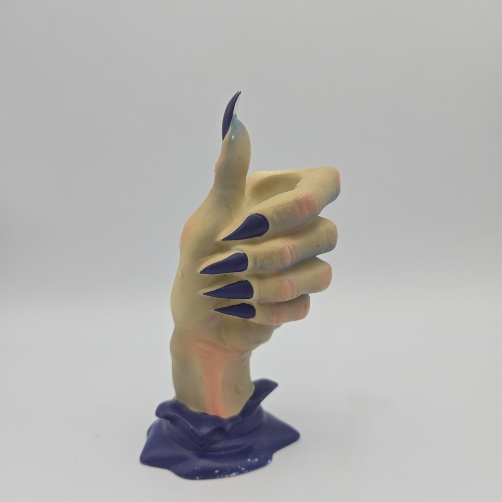 Vintage Zombie Witch Hand Candle Holder Matte Ceramic Applause Halloween Decor
